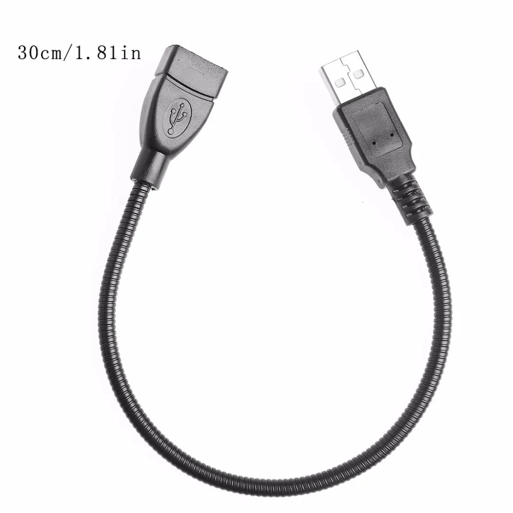 Гибкий сетчатый металлический Удлинитель USB 2 0 штекер-гнездо для передачи данных