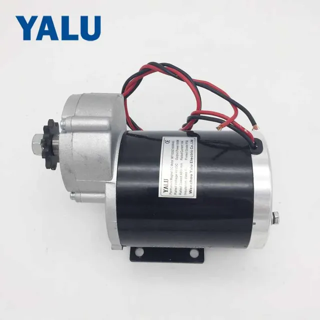 YALU MY1020Z 600W 48V Electric Trolley Permanent Magnet Kids Toy Car Electric Trike Brushed DC Motor With Gearbox #420 sprocket 2