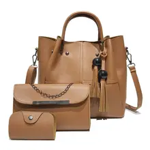 3pcs Women Lady Leather Handbag Tassel Shoulder Bags Tote Purse Messenger Satchel Top Handle Bag Set 3pcs Women Lady Leather Handbag Tassel Shoulder Bags Tote Purse Messenger Satchel Top Handle Bag Set