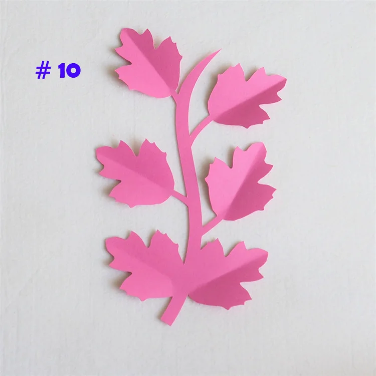 DIY Искусственные цветы Leave Fleurs Artificielles фон совпадающие листья гигантские бумажные листья Свадебная вечеринка Декор детский душ - Цвет: No 10