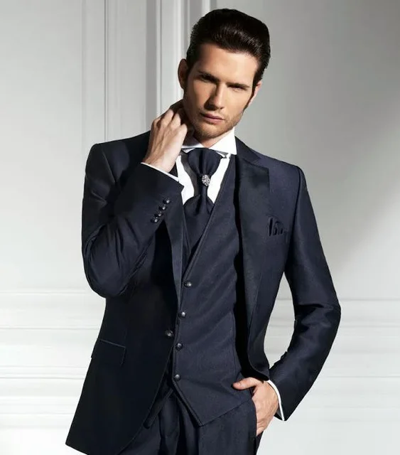 

Men's Black Single Button Fashion Set (Jacket + Pants) 2 Custom Men's Blazers New Lang Married Recent Jacket Design
