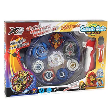 Beyblades Burst набор игрушек Beyblades Arena Bayblades металлический гироскоп с пусковым устройством спиннинг Топ Bey Blade Toys - Цвет: Синий