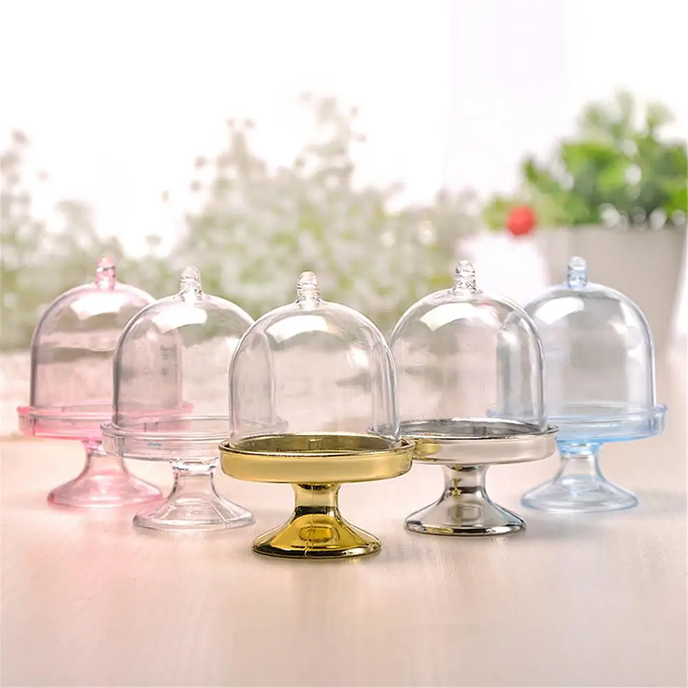 

12Pcs DIY Mini Cake Display Stand Cupcake Holder + Dome Cover Wedding Party Props Package