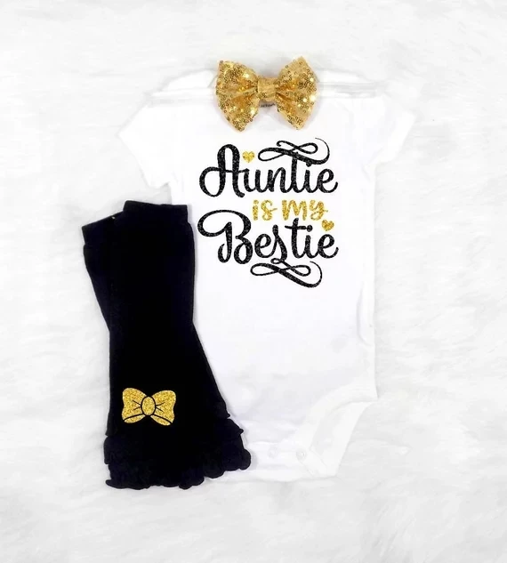 

Customize niece my aunt Outfits Birthday Outfits, kids bodysuit onepiece Tutu t shirt legwarmers toodles Outfit set