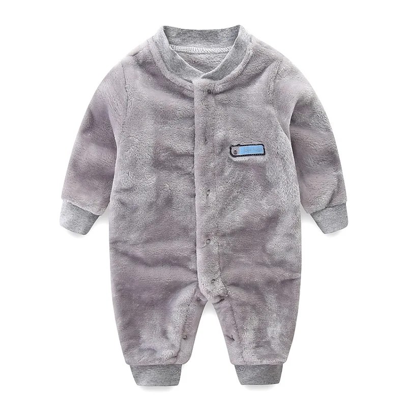 

2019 Newborn Baby Winter Cartoon Rompers Infant Baby Girls Boy Warm Outwear thickening fluff Jumpsuit