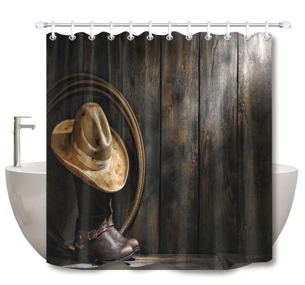 White lotus and waterfall Shower Curtain Waterproof Fabric /& 12 hooks 71x71inch