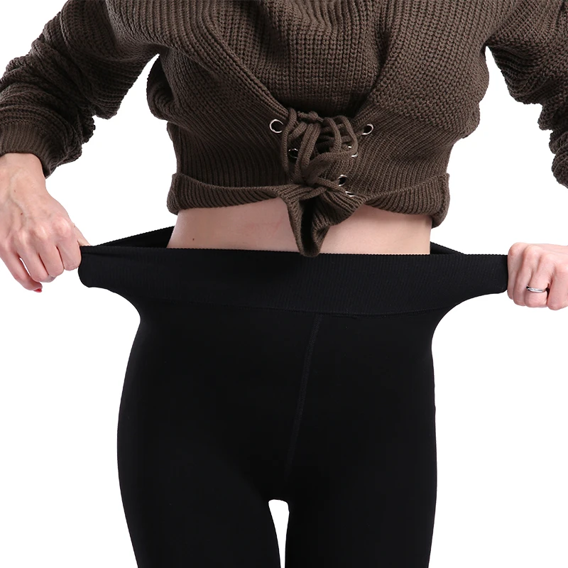 ATHVOTAR Thick Leggings Winter Warm Women Leggins Elastic Velvet Thermal Slim Elastic High Waist Legging Women leggins