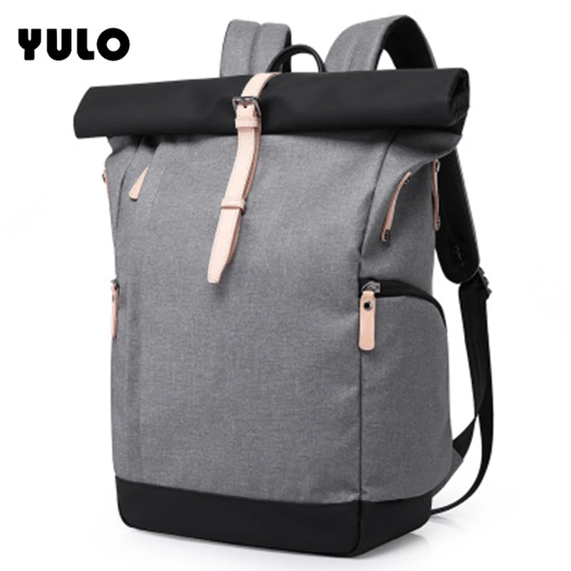 

YULO Waterproof Large Capacity 15.6 Inch Laptop Bag Man Casual Fashion Backpack Panelled Women School Bags Mochila Masculina