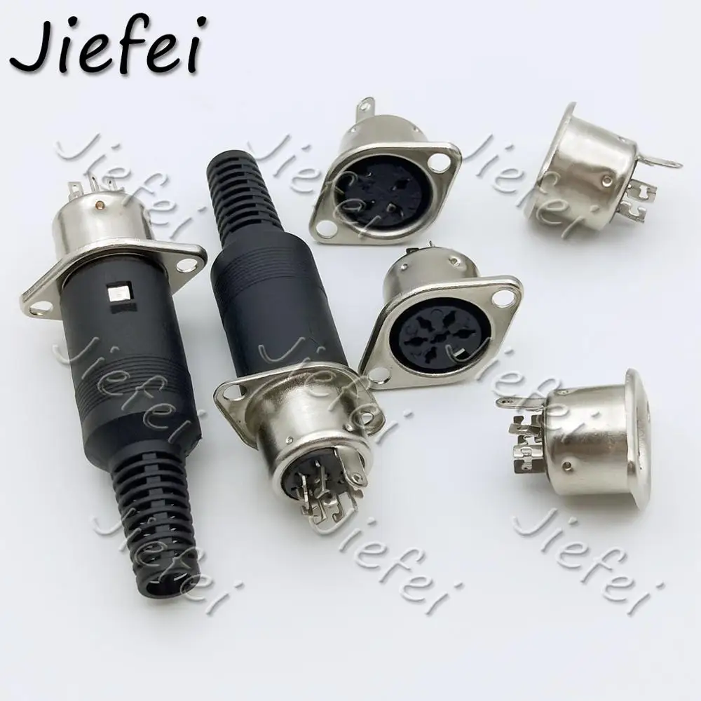 10 компл. Штекер гнездо 3pin 4pin 5pin 6pin 7pin 8pin DIN Встроенный аудио AV Разъем diy части для шасси крепление кабеля