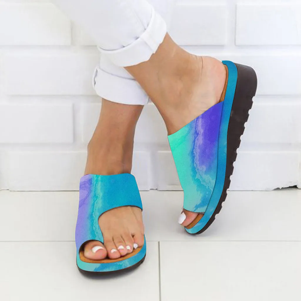 

Women Sandals 2019 Summer New Fashion Flats Fluorescent Color Open Toe Beach Shoe Roman Slippers Sandal Womens Shoes Y*