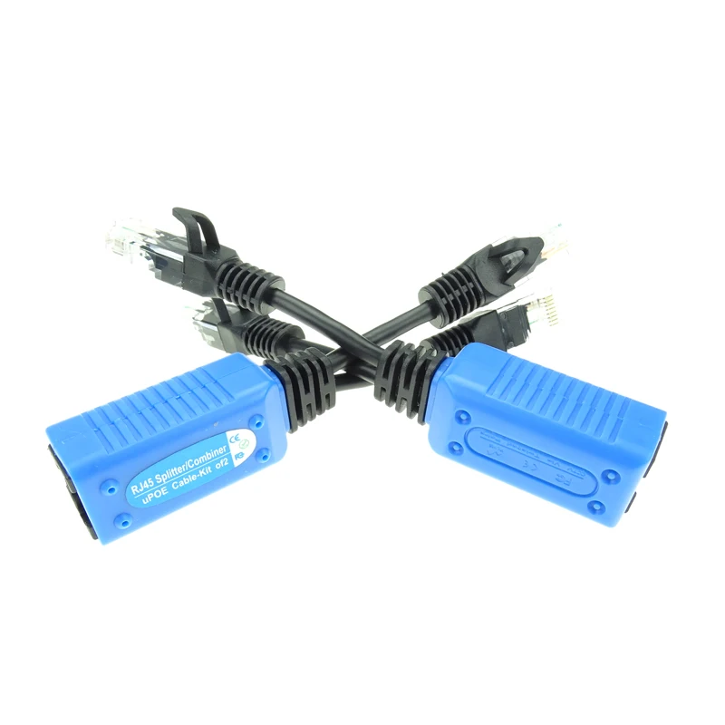 2шт/1 пара RJ45 Сплиттер-Сумматор uPOE кабель, две камеры POE использовать один сетевой кабель адаптер POE разъемы Пассивный кабель питания