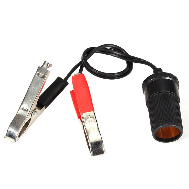 

Hot New 12 Volt Battery Terminal Clip-on Cigar Cigarette Lighter Power Socket Adapter Plug to Car Boat