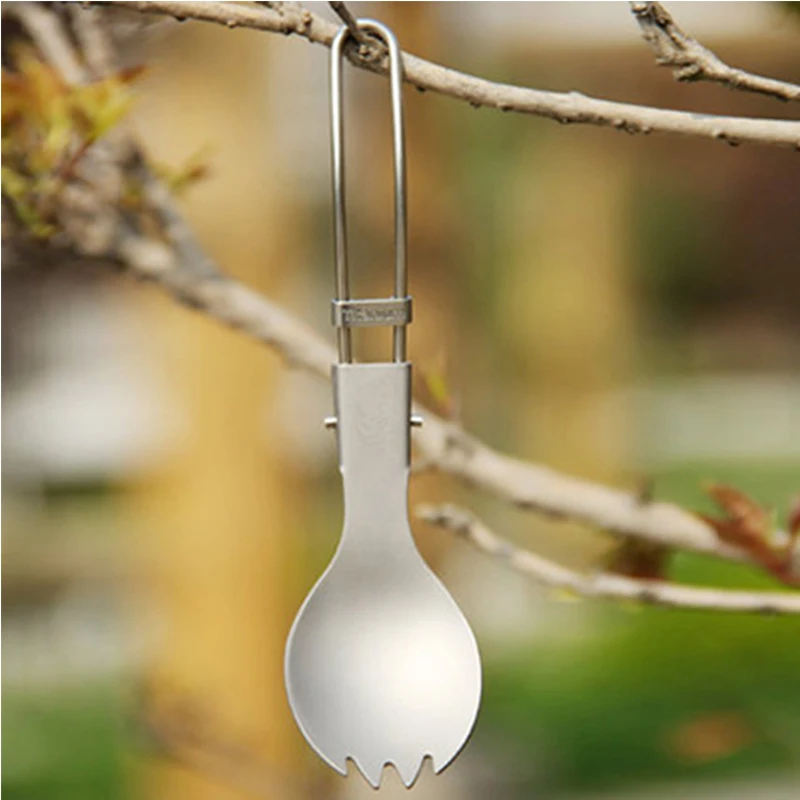 

Titanium Spork Folding Cutlery Plegables Portable Outdoor Camping Tablewares Ultralight 17g Fire Maple FMT-T10