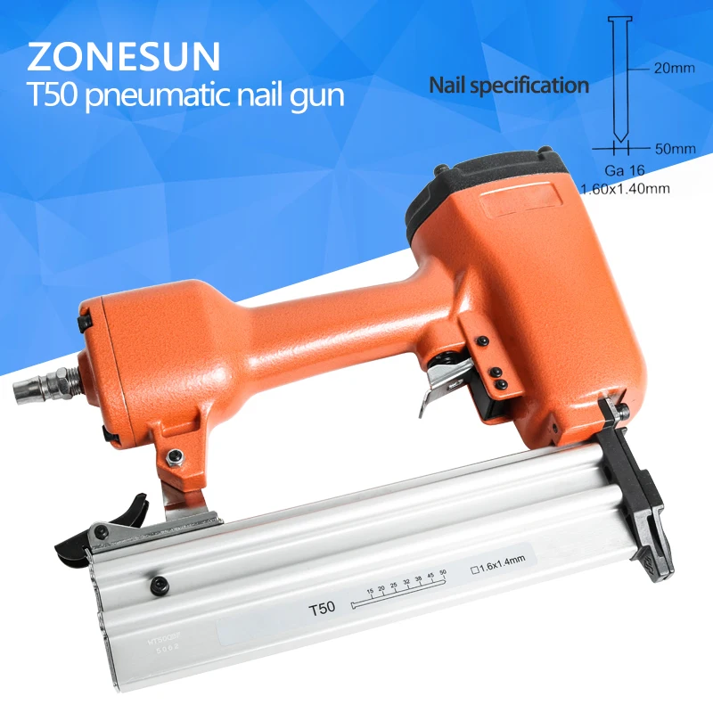 Buy ZONESUN T50 Pneumatic Air Stapler Gun Stapler Nail