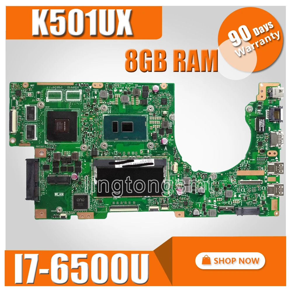 Материнская плата K501UX 8 ГБ ОЗУ I7-6500U GTX950M для ASUS K501UX K501UB K501U K501 материнская плата для ноутбука K501UX тест материнской платы ОК