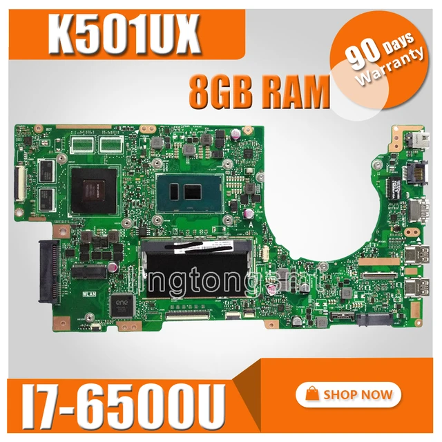 $US $216.51  K501UX motherboard 8G RAM I7-6500U GTX950M For ASUS K501UX K501UB K501U K501 Laptop motherboard K50
