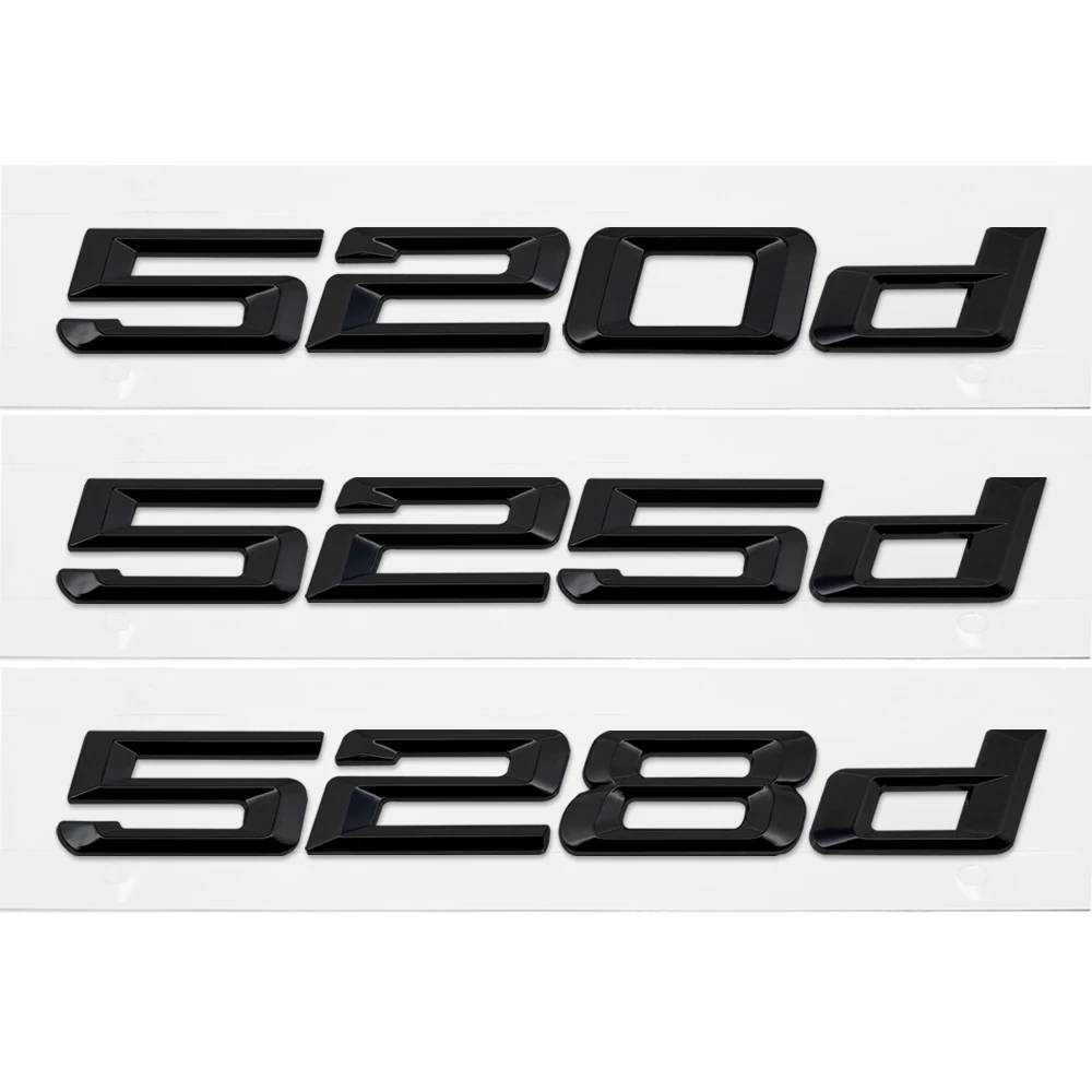 

Auto Rear Trunk Emblem Number Letter Sticker For 520d 525d 528d Logo BMW 5 Series E36 E32 E38 E39 E52 E61 E83 X5 Car Accessories