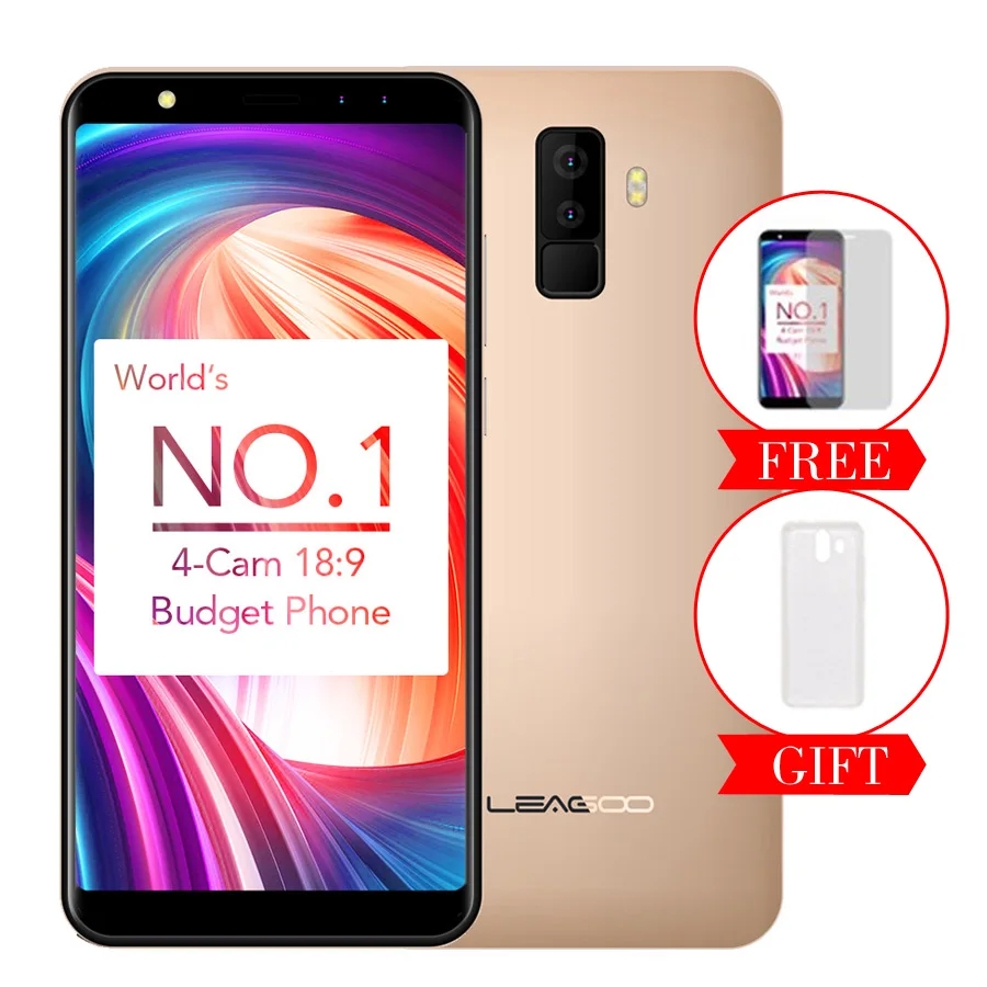 Leagoo M9 5 &quot18:9 полный Экран четыре камеры Android 7 0 MT6580A 4 ядра 2 Гб Оперативная память 16