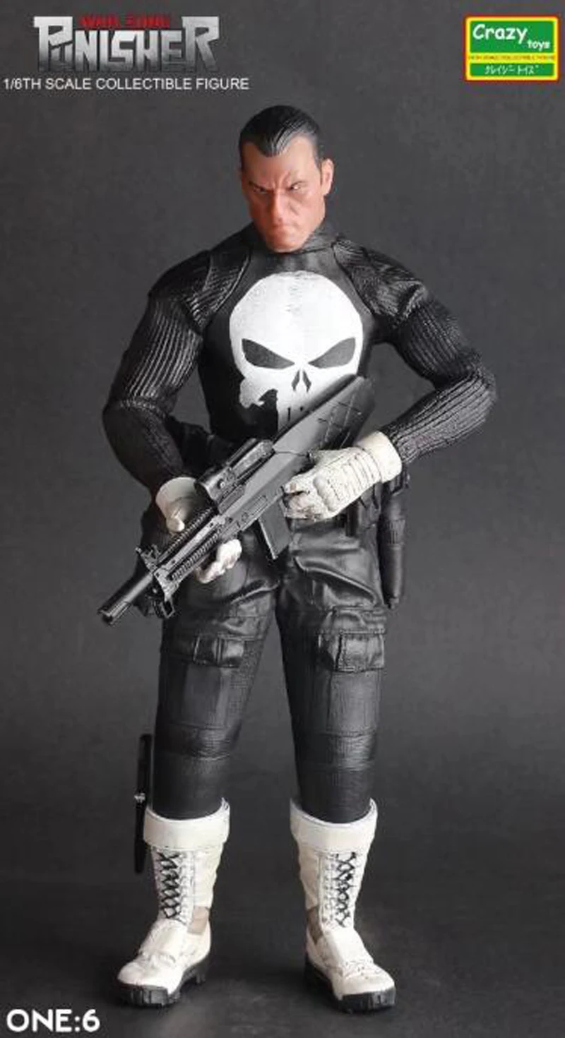 30cm CrazyToys Punisher Figure  Frank Castle 1 6 Scale Collectible Action Figure Collection  Model Toy 12inch  (2)