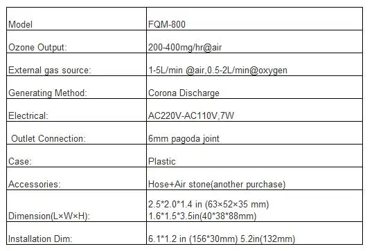 Многофункциональная система для стерилизации воздуха 300 мг/ч FQM-800