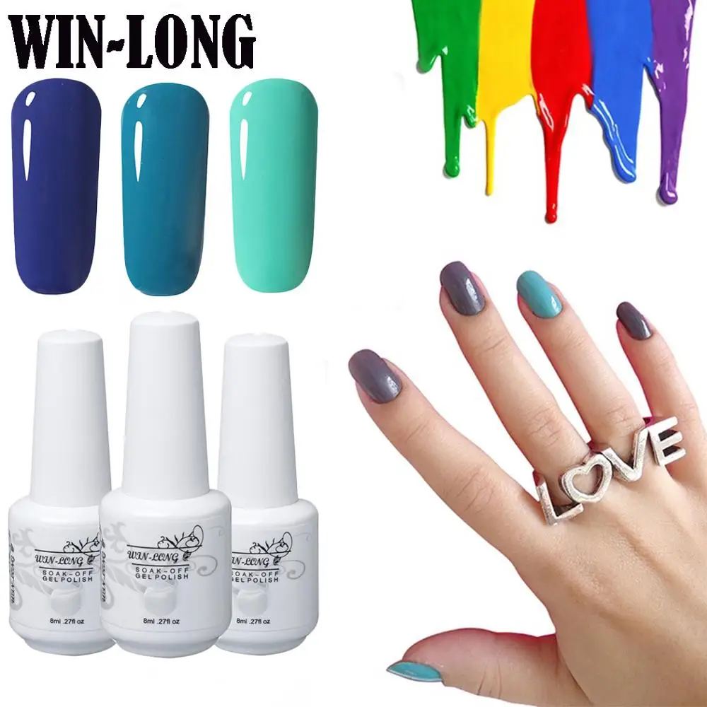 Design of Gel nail polish White Bottle Solid Color Series For Choice