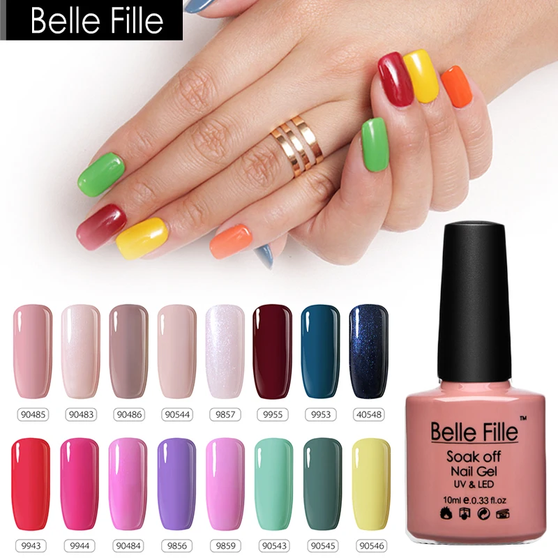 Bellie Fille 10ml Gel Nail Polish 79 Candy Colors Uv Gel Polish Soak Off Gel For Nails Varnish