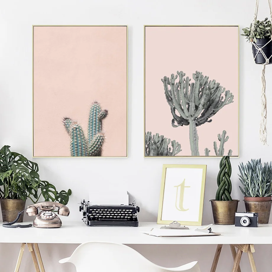 Wall-Art-Canvas-Painting-Desert-Cactus-Tree-Plant-Nordic-Posters-And-Prints-Pop-Art-Salon-Canvas (2)