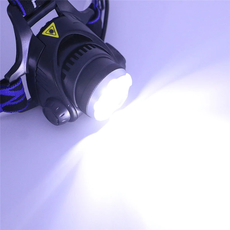 Mini 3Pcs LED Flashlight outdoors Headlight Headlamp Torch Lanterna with Headband by 18650 Battery for Bicycle Light #FS#4MY11 (14)