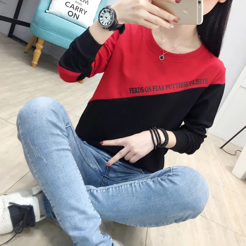  shintimes Letter Casual Clothes Pullover Sweatshirt Sudadera Mujer 2019 Autumn And Winter Hoodies W