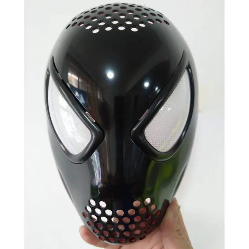 Маска Человека-паука для косплея, потрясающая маска Человека-паука, шлем Человека-паука для возвращения домой, силикагель, маска Человека-паука, маска для лица - Цвет: Черный