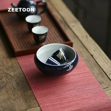 Японский Цзи голубая глазурь грубая керамика чайная посуда для мытья чая винтажный керамический чайный набор кунг-фу Большая пищевая тарелка цветочный горшок Рыбная чаша резервуар