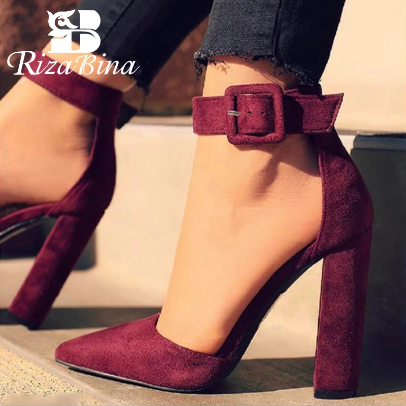 RIZABINA/женские свадебные туфли Брендовая обувь с ремешком на каблуке Классические босоножки 12 см женские красные туфли на платформе