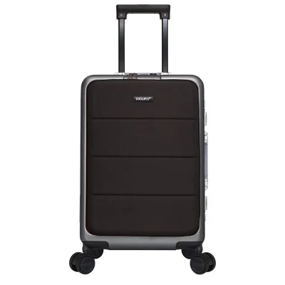 18 20 дюймов дорожный передний карман для багажа, чемодан с выдвижной ручкой, чемодан для багажа - Цвет: dark grey