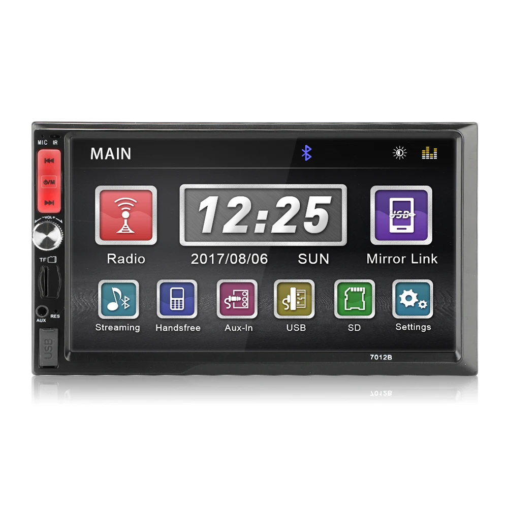 

Autoradio 2 Din 7" LCD Touch screen car radio bluetooth Multimedia auto audio stereo Mirror Link Steering Wheel Control