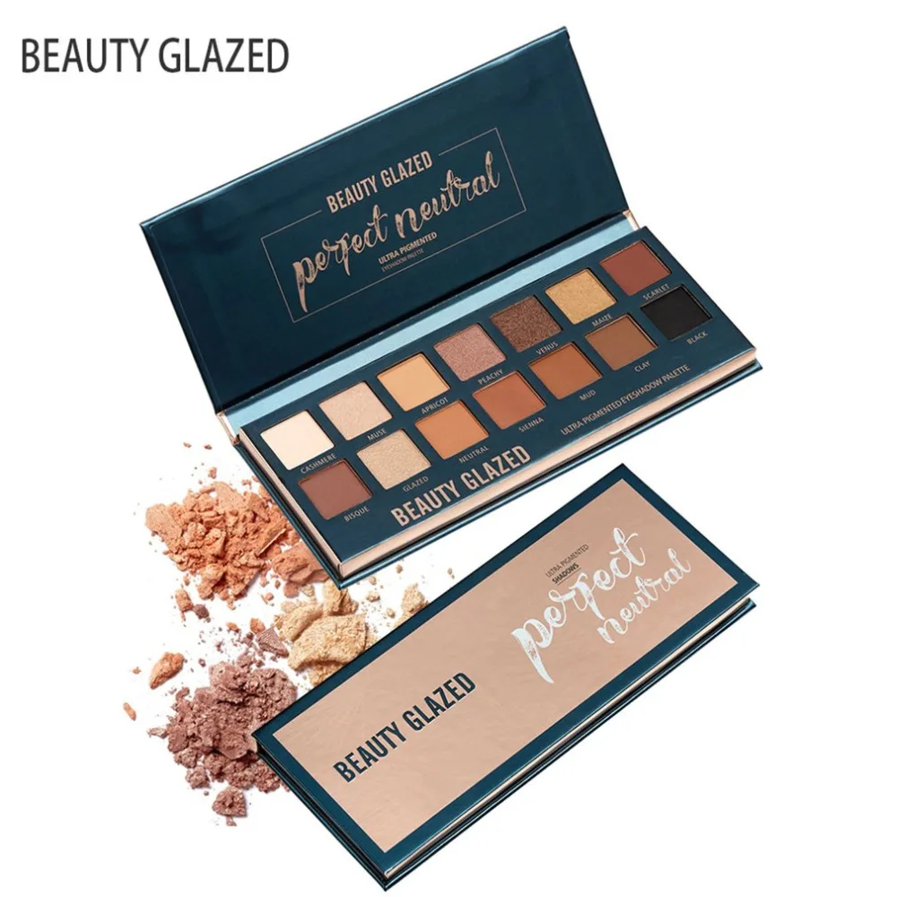 Beauty Glazed 15 видов цветов Палитра теней для век матовый пигмент мерцающие блестки