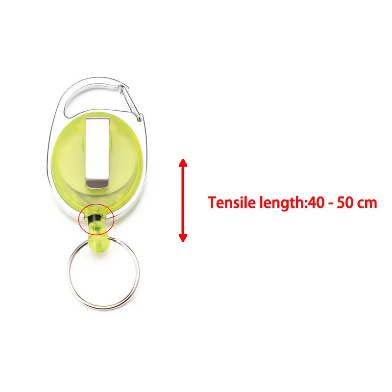 Portable Keychains For Men Retractable Pull Keychain Lanyard ID Badge Car Key Holder Name Tag Card Clip Key Ring Chain Buckle