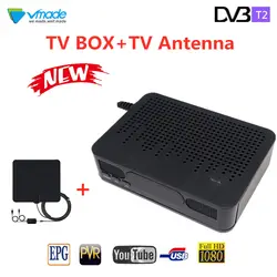 Vmade FULL HD 1080 p DVB T2 K3 с ТВ антенны DVB T2 в наземных ТВ-приставка H.264 Поддержка PVR Youtube WI-FI приставки