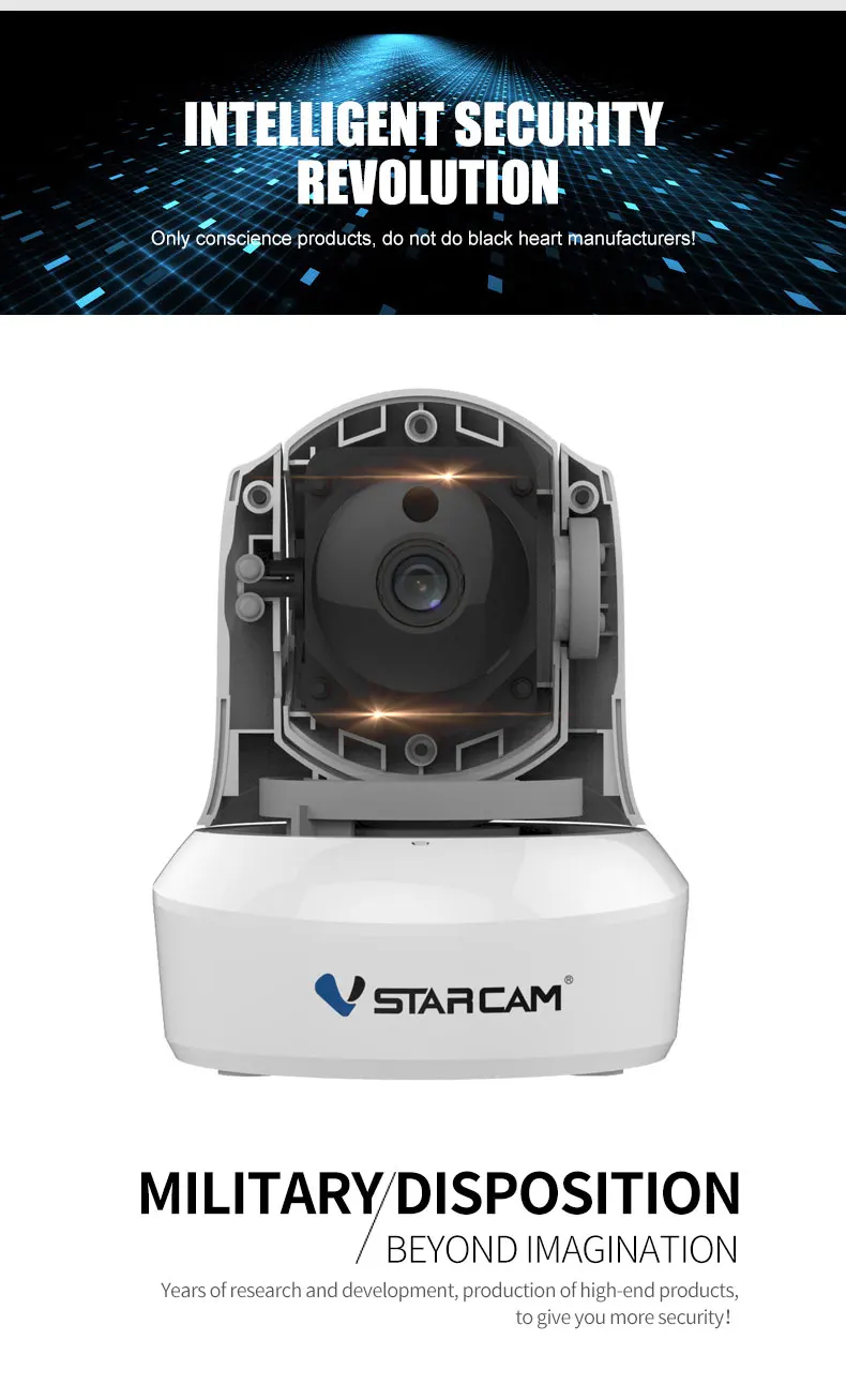 VStarcam белый C29S 1080 P HD Беспроводная ip-камера видеонаблюдения Wi-fi домашняя камера видеонаблюдения Система видеонаблюдения внутренняя камера детский монитор