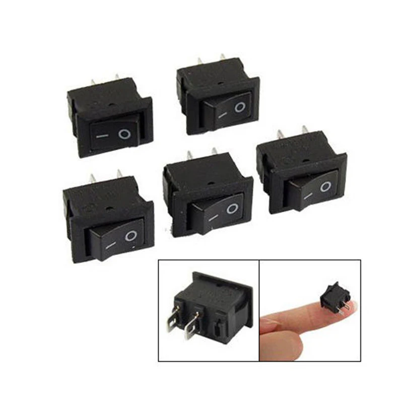 

12V 6A 10X 2-Pin ON/OFF Toggle SPST Switches Durable Rocker Car Truck Auto Boat Rocker
