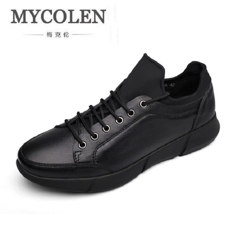 

MYCOLEN New 2017 Luxury Brand Men Shoes Casual Leisure Leather Shoes Breathable Male Footear Men's Flats zapatos de los hombres