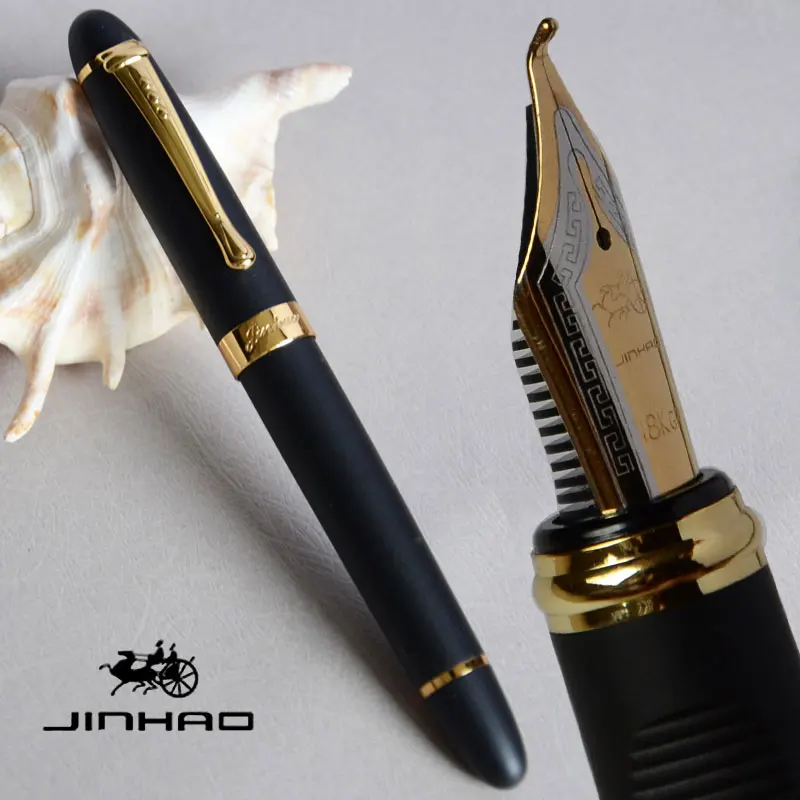 15 видов цветов на выбор JINHAO X750 каллиграфия 1,0 мм перьевая ручка изогнутое перо черный синий проверенный золотой розовый JINHAO 750 лучший подарок - Цвет: pen as this picture