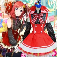 Hoshizora Рин Девушки Мило Платье Горничной Кофейня Платье Косплей Аниме Love Live Loita Девушки Одеваются Хеллоуин Костюм