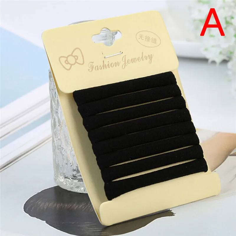 8PCS/LOT Women Girls Hair Band Ties Hair Accessories Girls Hairwear Colorful Elastic Rope Ring Hairband Ponytail Holder 5.5 CM