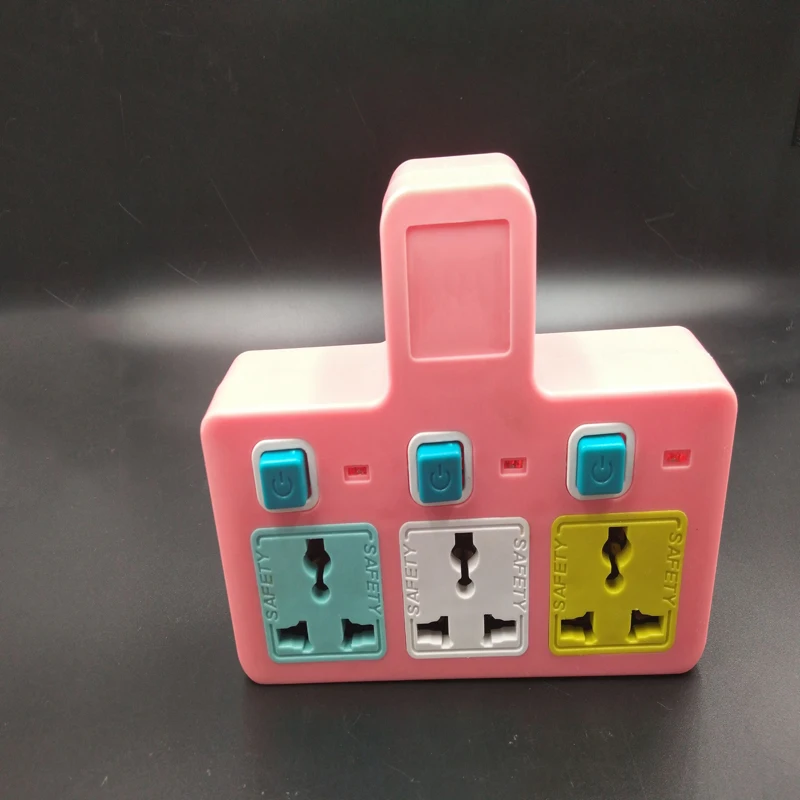 

Multifunction Independent Switch United Kingdom Socket Splitter 3 Jacks 3Way Outlet Extend Plug Socket /US/EU/AU To UK