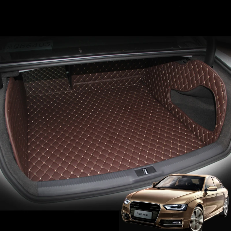 

lsrtw2017 fiber leather car trunk mat for audi a4 2007 2008 2009 2010 2011 2012 2013 2014 2015 2016 a4 b8