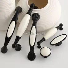 Top Designed 10PCS Ceramic Furniture Handles European Rural Style Cupboard Drawer Dresser Pull Kitchen Cabinet Handles