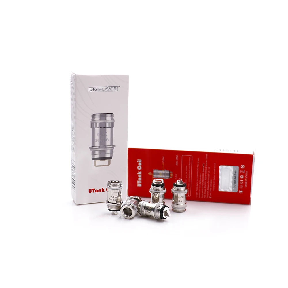 

5pcs/pack Original Digiflavor Utank Coil 0.5ohm electronic cigarette mtl coils fit for Utank MTL atomizer digiflavor Ubox kit