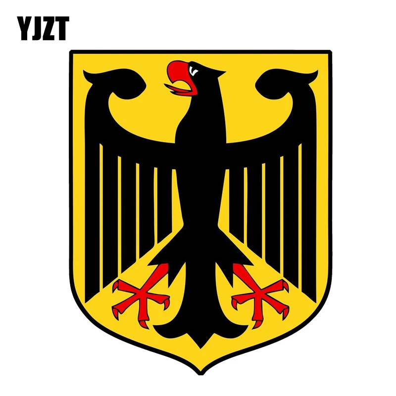

YJZT 8.2CM*10CM German Coat of Arms Car Sticker PVC Creative Decal 12-1386