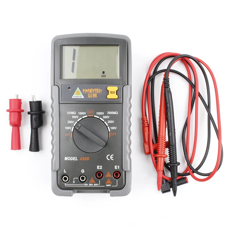 

Portable Digital display Insulation Resistance Tester Meters 1000V 1999 Maximum display insulation resistance tester ohmmeter