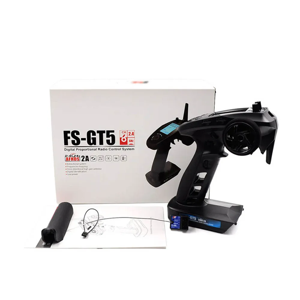 Для Flysky GT5 2,4G 6CH гироскоп передатчик с приемником BS6 Fail-Safe FS-GT5 контроллер для RC автомобиля лодки AA/2 S двойной аккумулятор порты